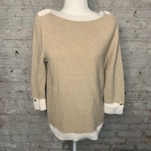 Karen Scott gold shimmer sweater